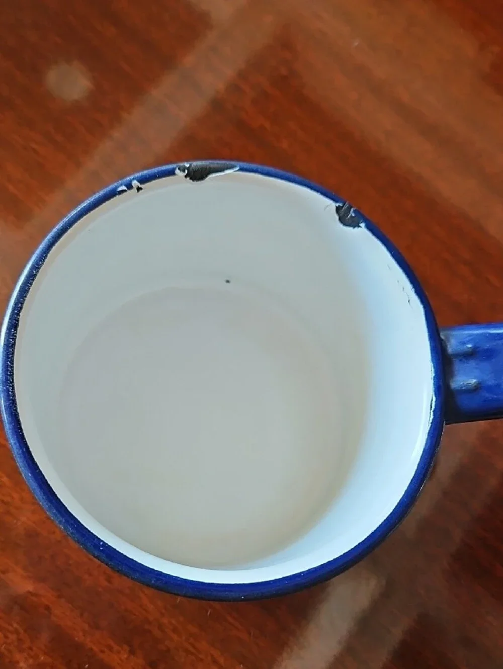 VTG 1940s White Enamelware 3-Piece Boiler Pot Cobalt Blue Trim